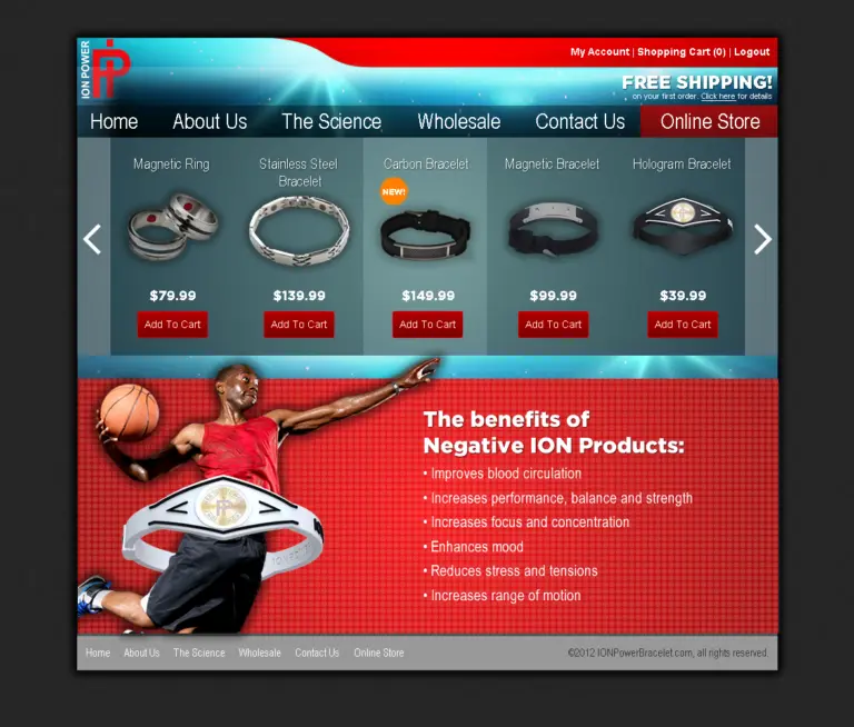 ION website layout