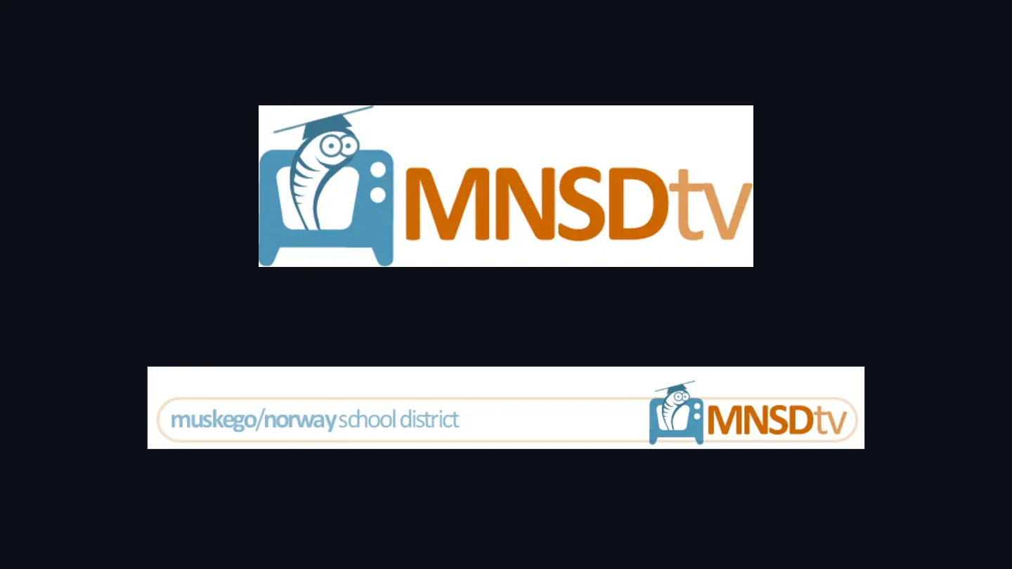 The MNSDtv logo and the on-air identity bar