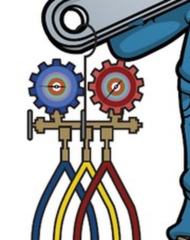 The missing valve handle in the logo
